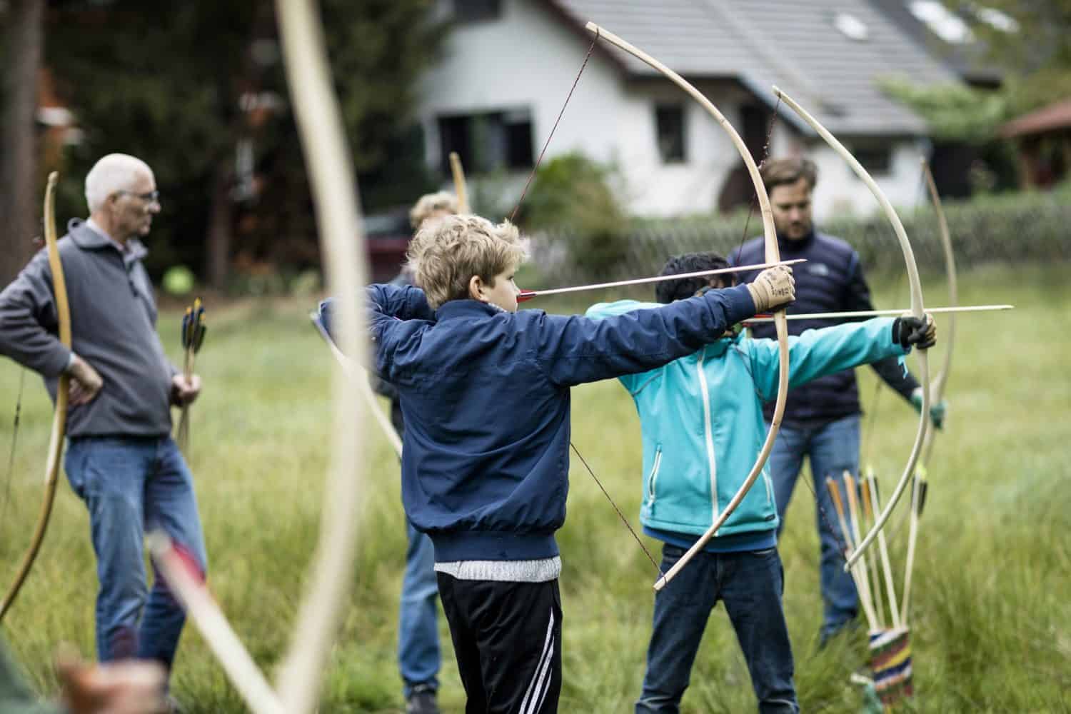 einschießen der Bögen im Spreewlad