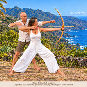 Mellanie Gerhard Yoga Bogenschießen La Gomera